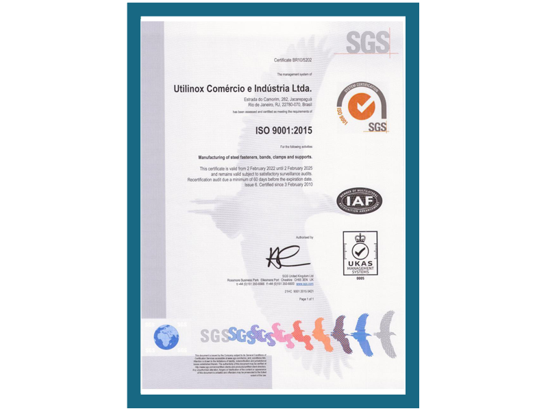 Certificado ISO 9001:2008 - Acreditadora UKAS